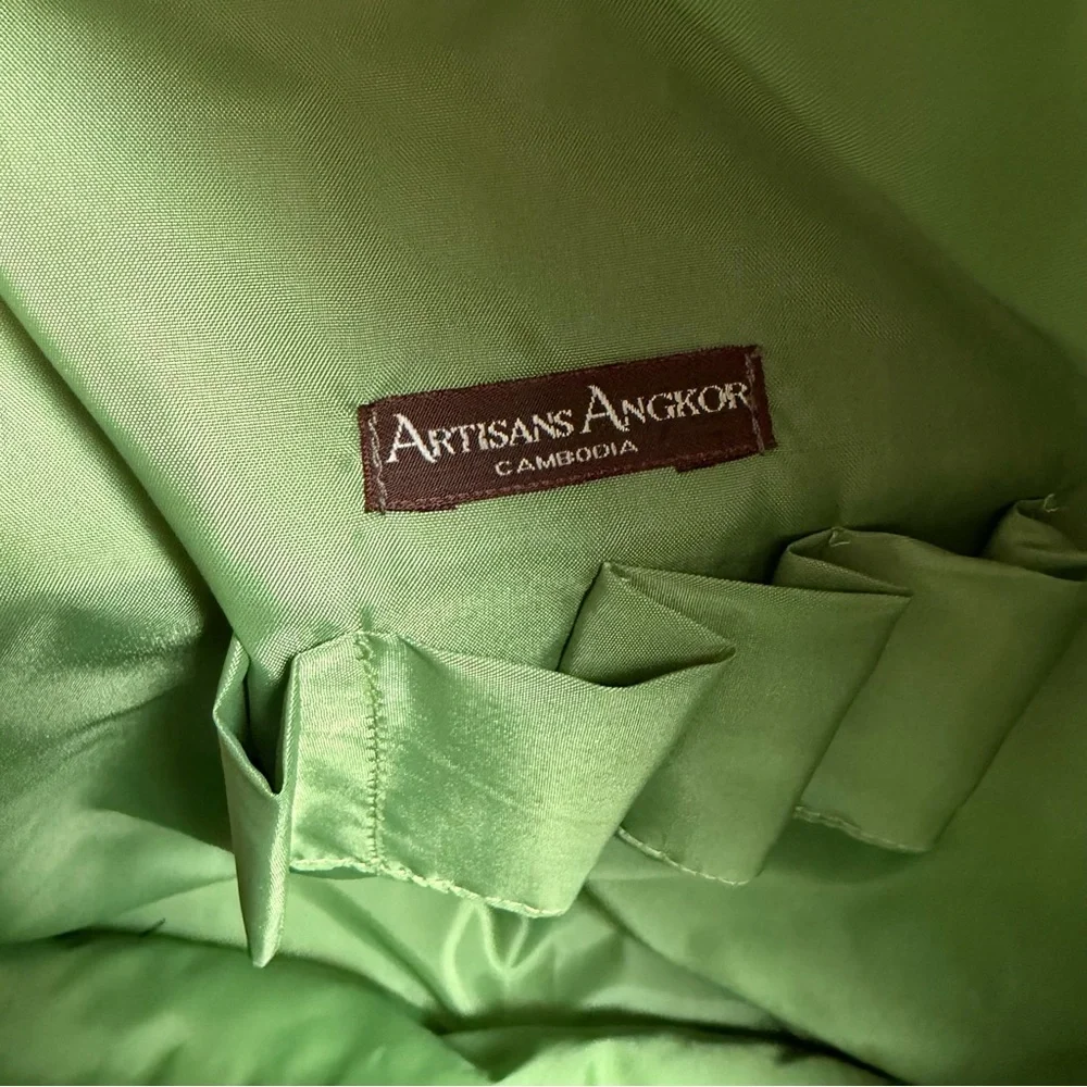 NWT Artisans Angkor Quilted Silk Laptop Travel Bag Gray